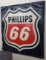 7ft Phillips 66 Embossed Plastic Adv Sign
