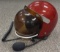 Vintage Metal Flake Race Helmet w/ Bubble Shield