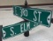 Vintage S. Elm St & E. 3rd Street Intersection Texas Street Sign