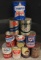 (10) Vtg Empty Motor Oil Cans
