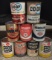 (9) Vtg Empty Motor Oil Cans