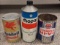 Mobiloil, Mopar, & Champlain 1qt Oil Cans