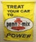 Vintage Pennzoil Penn Z-Mix Canvas Adv Banner