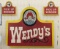 Vintage 6ft WendyÕs Embossed Plastic Adv Sign