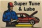 8ft Vintage Super Tune & Lube Embossed Sign
