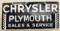DSP Chrysler Plymouth Sales & Service Replica Sign