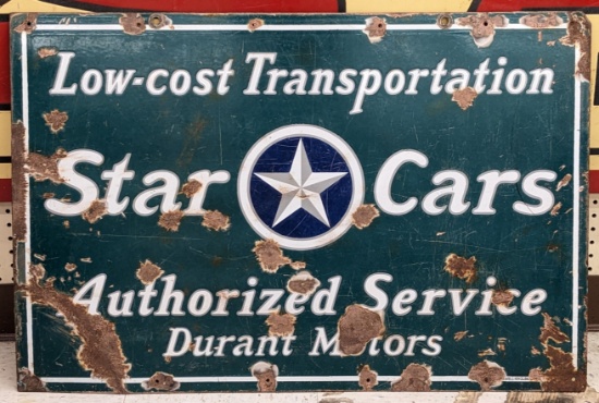 Vintage DSP Durant Motors Star Cars Adv Sign