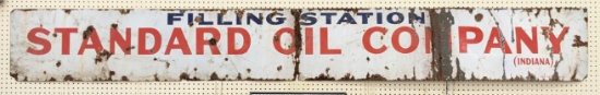 Nearly 10ft Vintage SSP Standard Oil Co. IN Adv Sign