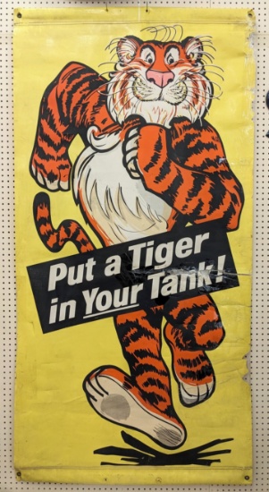 7ft Vintage Esso Ò Put a Tiger In Your TankÓ  Banner