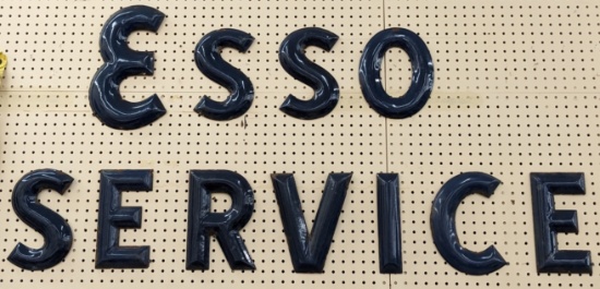 Vintage SSP Esso Service Station Letters Sign