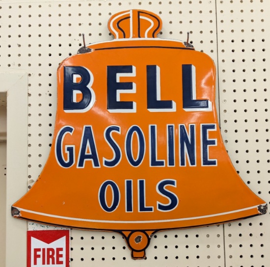 SSP Bell Gasoline Oils Die-Cut Replica Sign