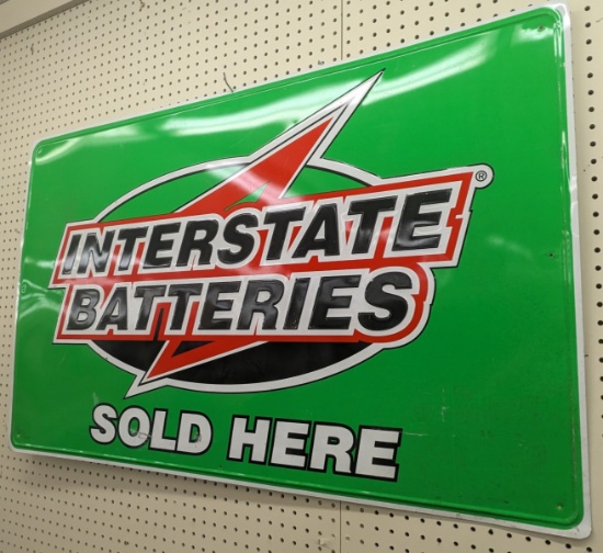 4ft SST Interstate Batteries Embossed Sign