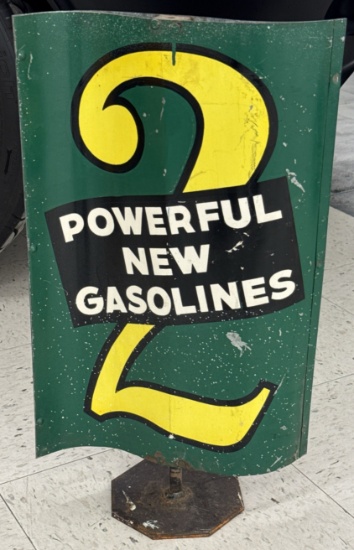 Vintage DST Power Gasolines Spinner Topper Sign