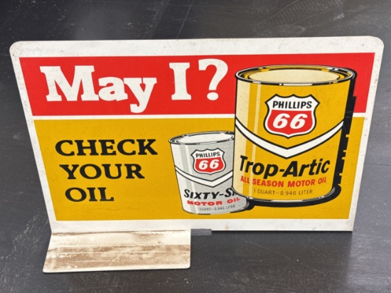 Vintage DST Phillips 66 Trop Artic Motor Oil Sign