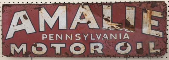 Vintage SST Amalie Motor Oil Advertising Sign