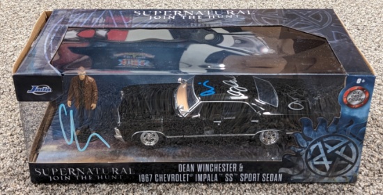 Jada Signed Supernatural 1967 Chevrolet Impala SS Die Cast Car