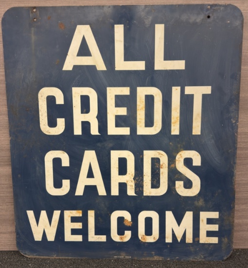 Vintage DST Credit Cards Sign