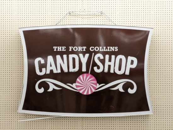 5ft Fort Collins Candy Shop DS Lighted Adv Sign