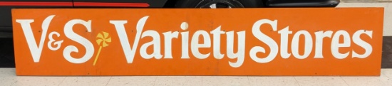 8ft Vintage SSW V&S Variety Stores Sign