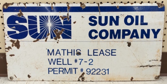 Vintage SSP Sun Oil Company Well Sign