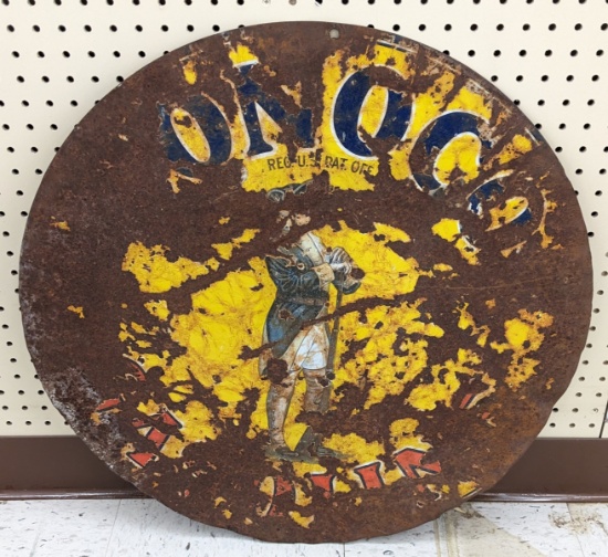 Early DSP CONOCO Gasoline Sign w/ Minuteman Graphics