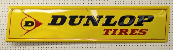 5ft Vintage SST Dunlop Tires Embossed Adv Sign