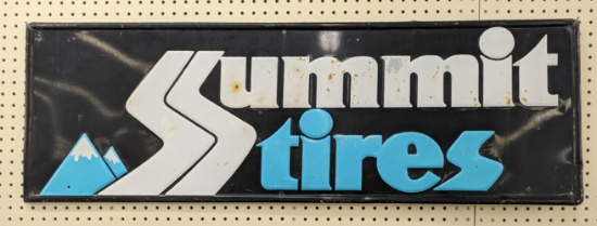 Vintage SST Summit Tires Embossed Advertising Sign