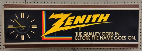 Vintage Zenith Lighted Advertising Clock