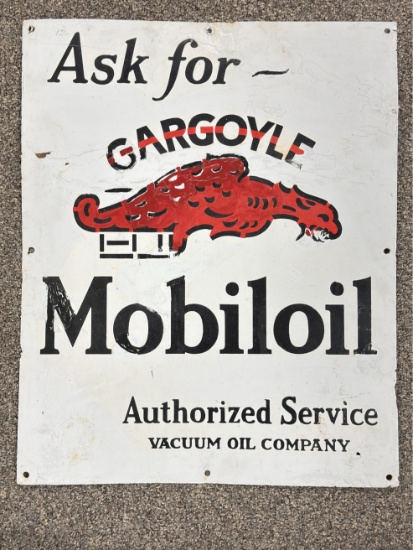 SSP Mobiloil Gargoyle Motor Oil Sign