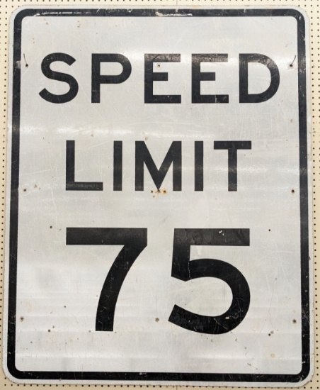 6ft SST Speed Limit 75 MPH Reflective Sign