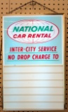 Vintage National Car Rental Lighted Sign