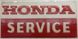 Vintage Honda Service Embossed Plastic Sign
