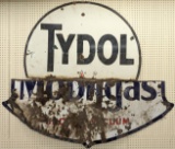 Lot Of 2 Vintage DSP Partial Signs Tydol & Mobil