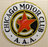30in SSP Chicago Motor Club Replica Adv Sign