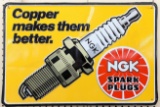 SST NGK Spark Plugs Embossed Sign