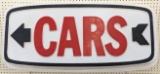 Vintage Cars Embossed Plastic Sign