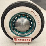 Vintage Firestone Tires Display Rack w/ Tire