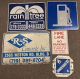 Lot Of 5 Metal Advertising Signs