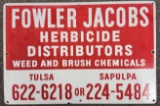 Vintage SSP Fowler JacobÕs Herbicide Sign