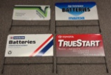(4) Mazda, Toyota, Nissan, & Interstate Batteries Signs