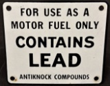 SSP Gas Pump Contains Lead Sign