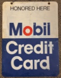 DST Mobil Credit Card Honored Here Hanging Advertising Sign