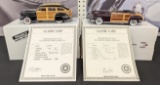 Danbury Mint 1942 Chrysler Town & Country & 1948 Chrysler Town & Country Replica Vehicles