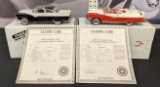 Danbury Mint 1956 Ford Fairlane Sunliner & 1955 Ford Crown Victoria Replica Vehicles