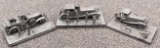 (3) Franklin Mint Pewter Automotive Scene Displays