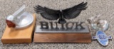 Buick, Cadillac, & Indian Hood Ornament & Desk Decorations