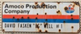 SSP Amoco Texas Well ÒBGÓ #1 Marker Sign
