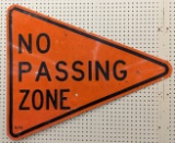 No Passing Zone Construction Sign