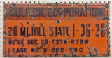 Vintage SSP Gulf Oil Corporation Well Sign