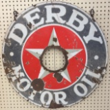 Vintage DSP Derby Motor Oil Adv Sign